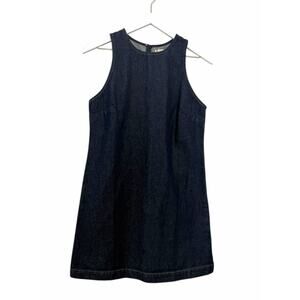Nobody’s Child Palermo Racer Denim Dress Blue Sleeveless Mini Size 6